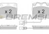 Гальмівні колодки перед. T4 90-03 (TRW) (з датчиком) (91,4x80x18) BREMSI BP2869 (фото 3)