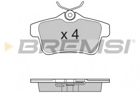 Колодки тормозные задние BREMSI BP3387 (фото 1)