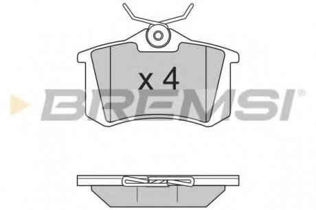 Тормозные колодки задние BREMSI BP2806 (фото 1)
