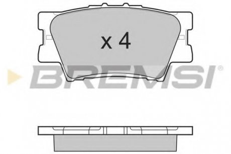 Колодки тормозные задние BREMSI BP3252 (фото 1)