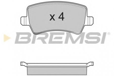 Колодки тормозные задние BREMSI BP3298 (фото 1)