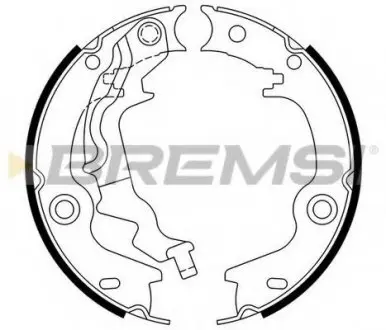 Колодки ручного тормоза BREMSI GF0759