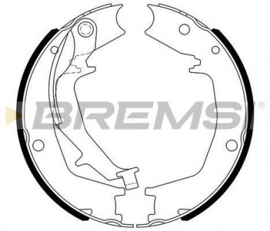 Колодки ручного тормоза BREMSI GF0727 (фото 1)
