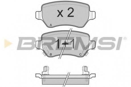 Тормозные колодки BREMSI BP3027 (фото 1)