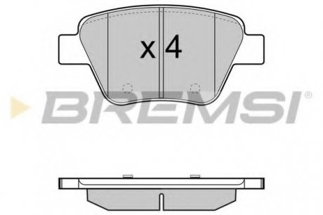 Тормозные колодки BREMSI BP3429 (фото 1)