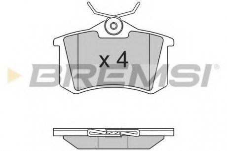 Гальмівні колодки зад. Caddy III/IV/Passat/Audi A4/A6 (Lucas) BREMSI BP2807 (фото 1)