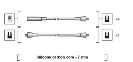 Комплект проводов зажигания MAGNETI MARELLI 941318111024 (фото 1)