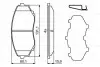 Тормозные колодки, дисковые. 0 986 494 855 BOSCH 0986494855 (фото 1)