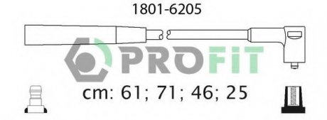 Комплект кабелів високовольтних PR PROFIT 1801-6205 (фото 1)