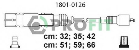 Комплект кабелів високовольтних PROFIT 1801-0126