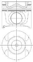 Поршень в комплекте на 1 цилиндр, 2-й ремонт (+0,50) NURAL 87-422007-10