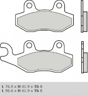 Склад синтетика - для максі скутерів BREMBO BRM 07076XS (фото 1)