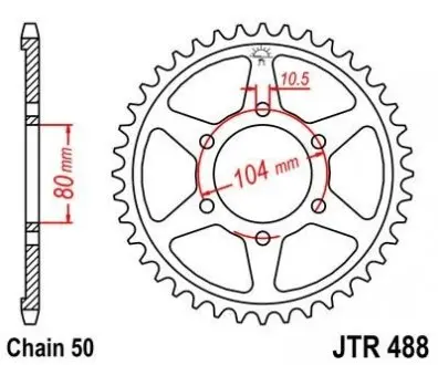 Звезда 46зуб. ZXR750 ?90/ZX-12 ?00- ELIT MO 114-663-46 (фото 1)
