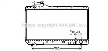 Радиатор 2.0i 16V [OE. 16400-7A110] AVA TO 2219
