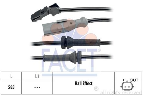 Датчик скорости (ABS) FACET 21.0144