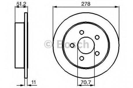 Тормозной диск BOSCH 0 986 478 487 (фото 1)