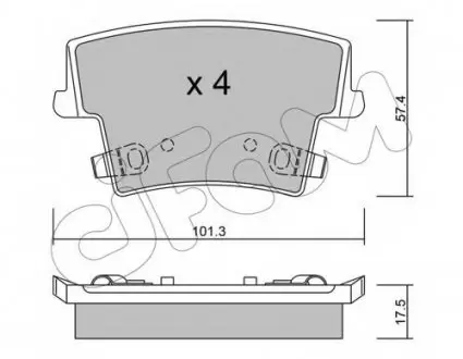 Колодка торм. CHRYSLER задн. CIFAM 822-718-0