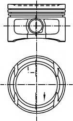 Поршень у комплекті на 1 циліндр, STD KOLBENSCHMIDT 99909600 (фото 1)