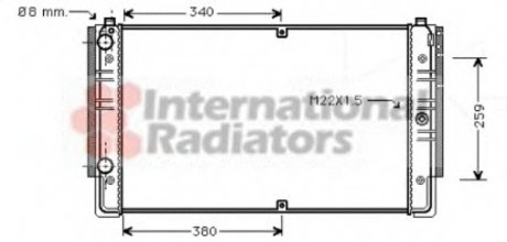 Радиатор охлаждения VOLKSWAGEN TRANSPORTER T4 (70X, 7D) (90-) VAN WEZEL 58002149 (фото 1)