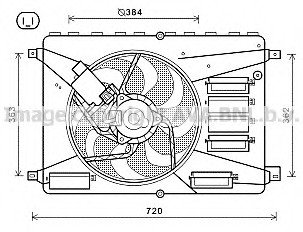 FD Galaxy 2.0 TDCi 03/10- Вентилятор AVA FD 7556 (фото 1)