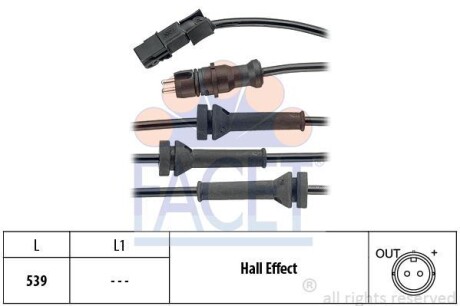 Датчик скорости (ABS) FACET 21.0054