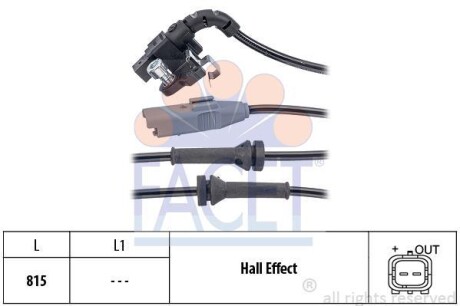 Датчик скорости (ABS) FACET 21.0063