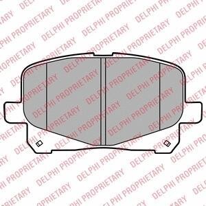 Тормозные колодки дисковые TOYOTA Previa "F" 00-03 запчасти DELPHI LP2129