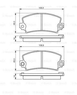 Комплект колодок гальмівних BOSCH 0986495270