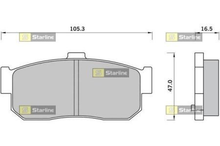 Колодки тормозные дисковые, к-кт. STARLINE BD S415 (фото 1)