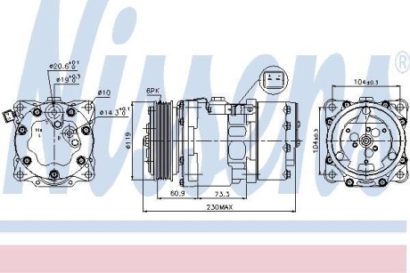 Компресор кондиціонера NISSENS 89195