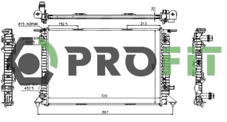 Радіатор основний охолодження PROFIT 1740-0021