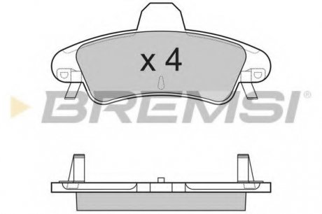 Гальмівні колодки зад. Ford Mondeo 93-00 (bendix) (115,7x53,7x14,7) BREMSI BP3188 (фото 1)