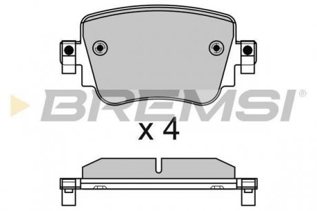 Колодки тормозные задние Octavia III/Sharan/Audi Q3 12- (TRW) BREMSI BP3623 (фото 1)