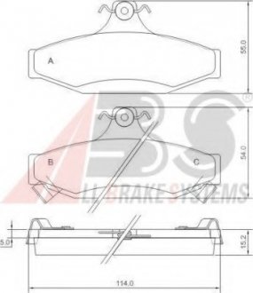 Гальмівні колодки дискові (1 к-т) A.B.S. A.B.S. 38295