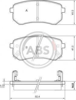 Тормозные колодки зад. Hyundai Accent/Kia Rio/Ceed 05- (mando) A.B.S A.B.S. 37515