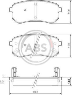 Тормозные колодки зад. Hyundai Accent/Kia Rio/Ceed 05- (mando) A.B.S A.B.S. 37515