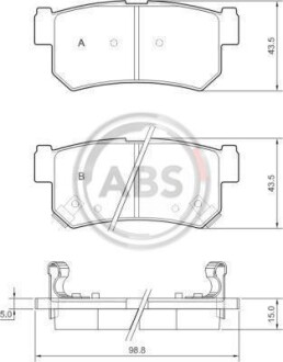 Гальмівні колодки дискові (1 к-т) A.B.S. A.B.S. 37460