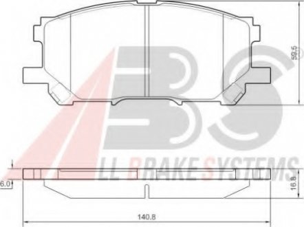 Тормозные колодки перед. Lexus RX 03-08 (sumitomo) A.B.S. 37458