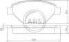 Колодки тормозные перед. Megane (03-08) A.B.S A.B.S. 37398 (фото 1)