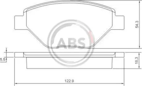 Колодки тормозные перед. Megane (03-08) A.B.S A.B.S. 37398