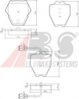 Гальмівні колодки дискові (1 к-т) A.B.S. A.B.S. 37162