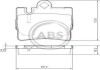 Тормозные колодки зад. MB W220/C215 98- (ATE) A.B.S. A.B.S. 37150 (фото 1)