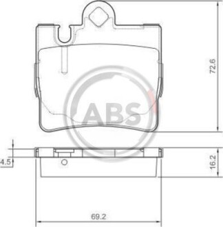 Тормозные колодки зад. MB W220/C215 98- (ATE) A.B.S. A.B.S. 37150