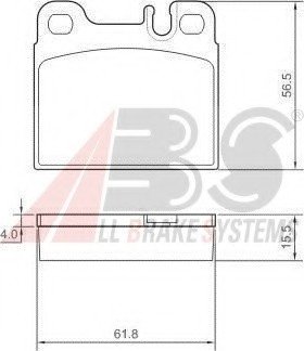 Тормозные колодки дисковые (1 к-т) A.B.S. A.B.S. 36810