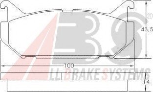 Тормозные колодки зад. Mazda 626 91-02 (akebono) A.B.S A.B.S. 36796