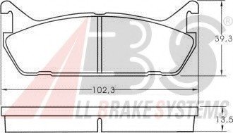 Гальмівні колодки зад. Mazda 323/626 94-04 (akebono) A.B.S A.B.S. 36723