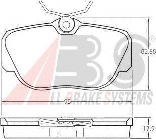 Гальмівні колодки дискові (1 к-т) A.B.S. A.B.S. 36660