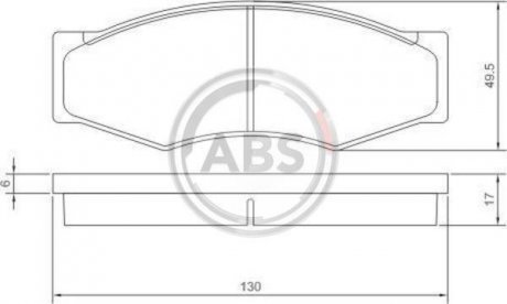 Гальмівні колодки дискові (1 к-т) A.B.S. 36168