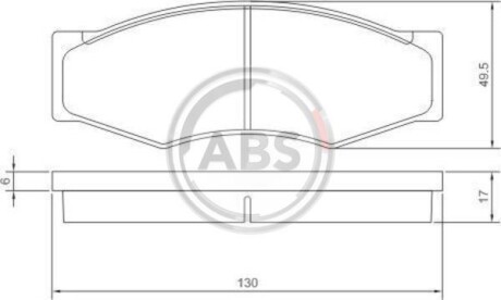 Гальмівні колодки дискові (1 к-т) A.B.S. A.B.S. 36168