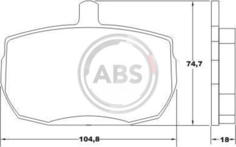 Гальмівні колодки дискові (1 к-т) A.B.S. A.B.S. 36124